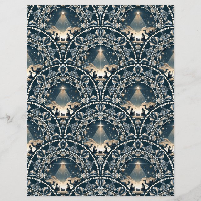 Star of Wonder Mandala Nativity Art Deco Scallops (Front)