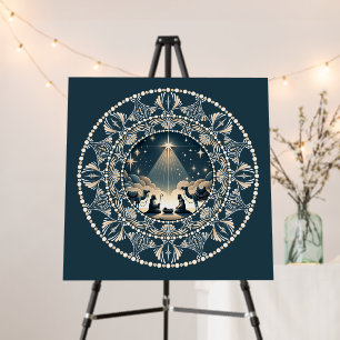 Star of Wonder Nativity Dot Mandala Wall Art Foam Board