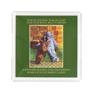 STAR OF WONDER Square Acrylic Tray - Green
