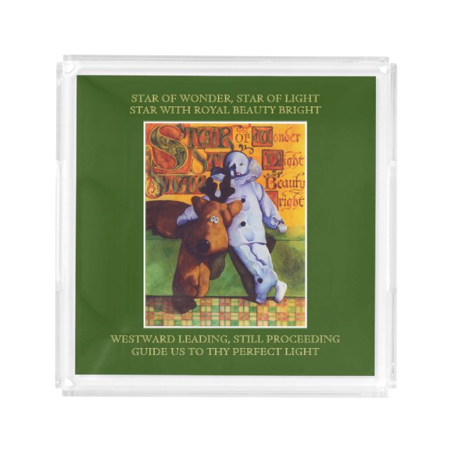 STAR OF WONDER Square Acrylic Tray - Green (Front)