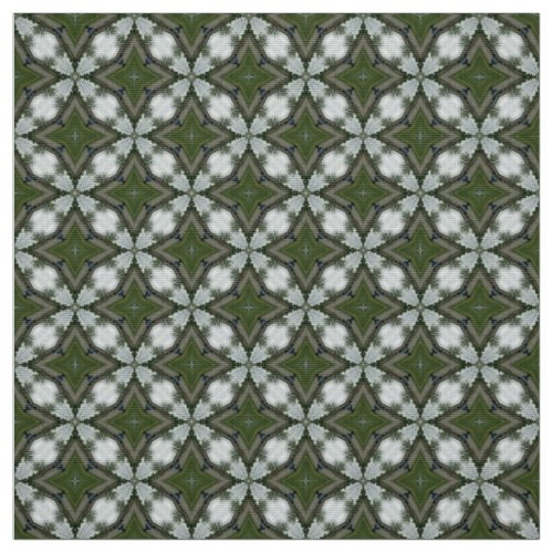 Star olive green pattern Upholstery Fabric