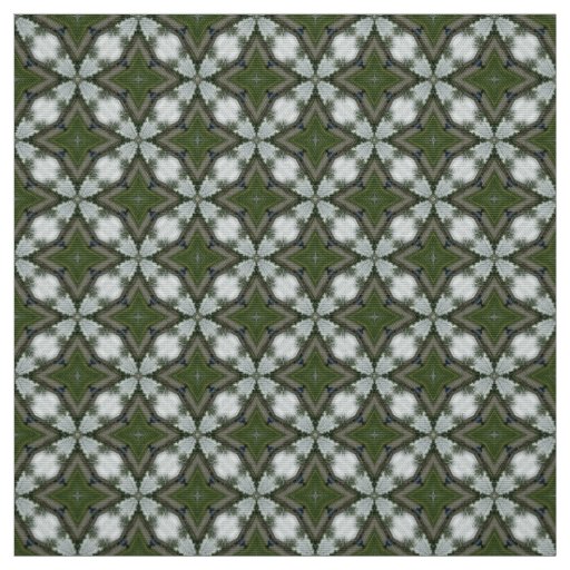 Star olive green pattern Upholstery Fabric