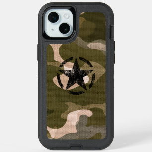 Star on Burlap style iPhone 15 Plus Case
