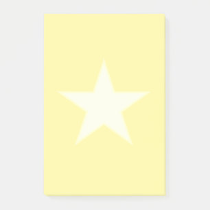 Star on Light Yellow Post-it Notes