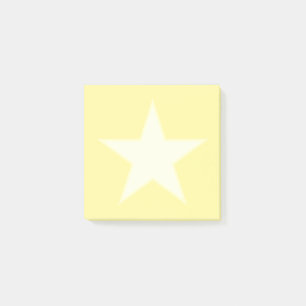 Star on Light Yellow Post-it Notes