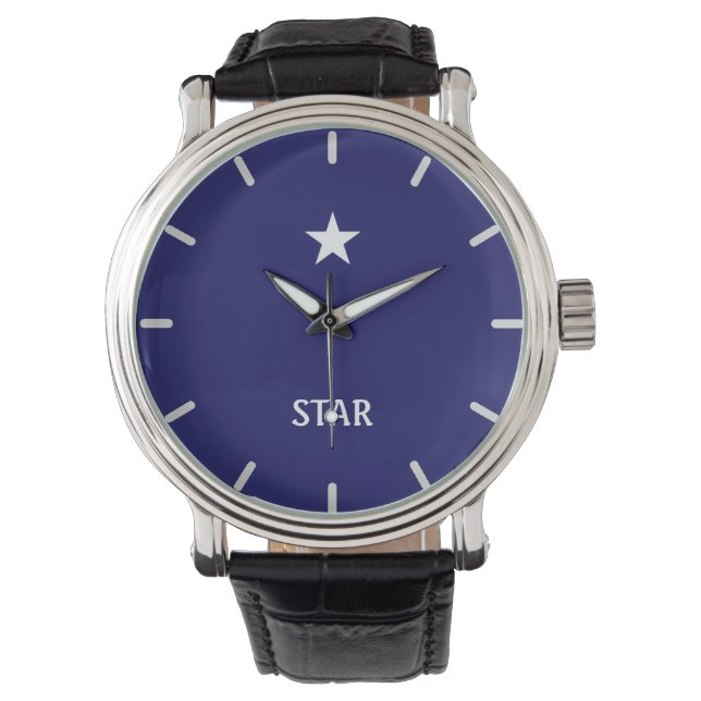 Star on Navy Blue Watch (Front)