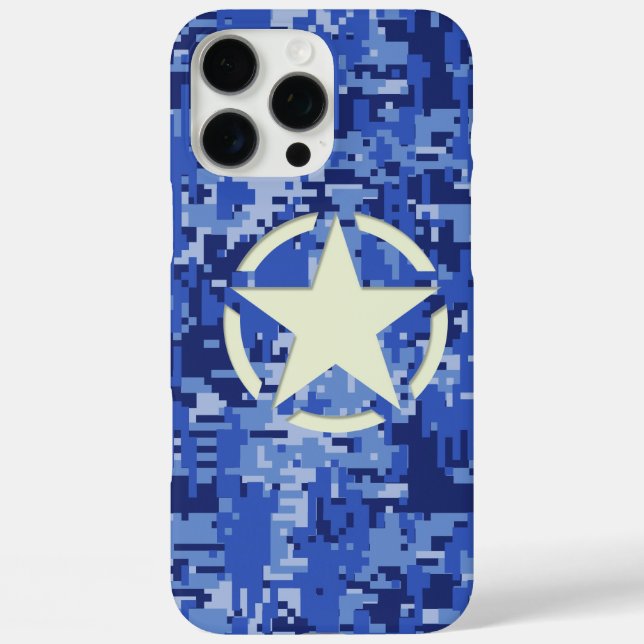 Star on Navy Camo Background Case-Mate iPhone Case (Back)