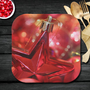 Star Ornament Christmas Holiday  Paper Plates