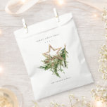 Star Ornament Pine Branch Fauna Merry Christmas Favor Bag<br><div class="desc">If you need any further customisation please feel free to message me on yellowfebstudio@gmail.com.</div>