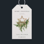 Star Ornament Pine Branch Fauna Merry Christmas Gift Tags<br><div class="desc">If you need any further customisation please feel free to message me on yellowfebstudio@gmail.com.</div>