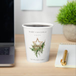 Star Ornament Pine Branch Fauna Merry Christmas Paper Cups<br><div class="desc">If you need any further customisation please feel free to message me on yellowfebstudio@gmail.com.</div>