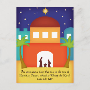 Star over Bethlehem Christmas Nativity Holiday Postcard
