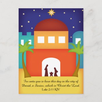 Star Over Bethlehem Christmas Nativity Holiday Postcard by OnceForAll at Zazzle