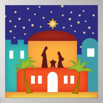 Star Over Bethlehem Christmas Nativity Poster by OnceForAll at Zazzle