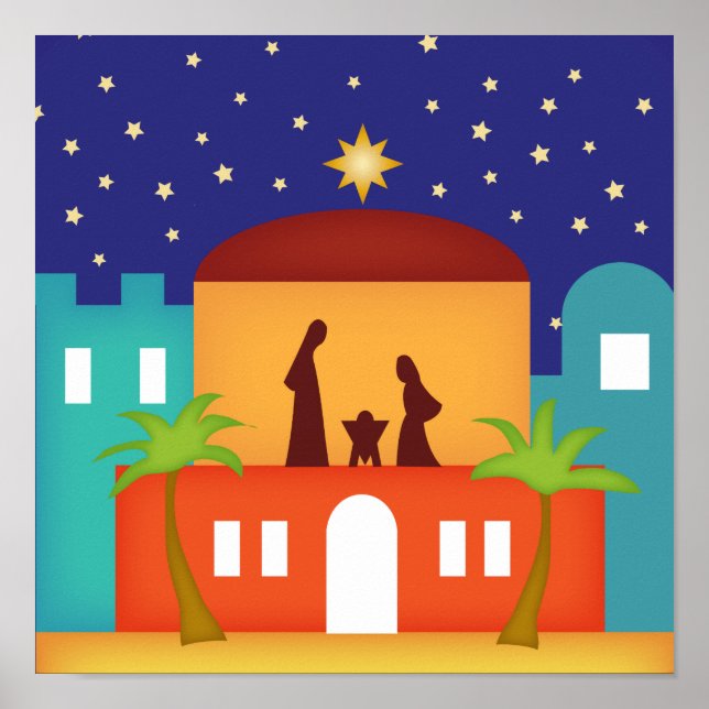 Star over Bethlehem Christmas Nativity Poster (Front)