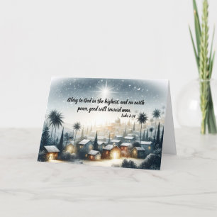 Star Over Stillness Christmas  Holiday Card