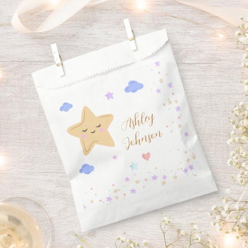 Star Pastel Baby Shower Favor Bags