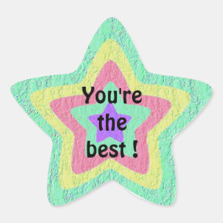 Star pastel star You're the Best template Star Sticker
