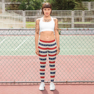 Star Patriotic Capri Leggings