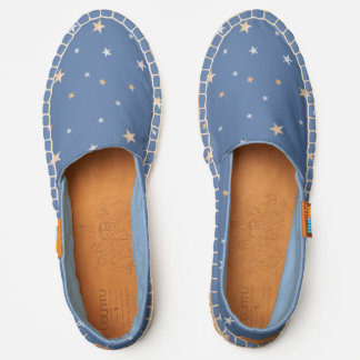 Star pattern, aesthetic blue background espadrilles