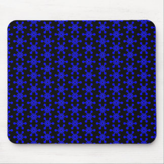 Star Pattern - Blue on Black Mouse Pad