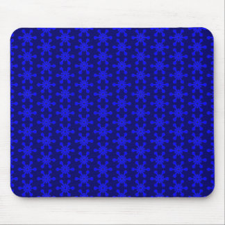 Star Pattern - Blue on Navy Blue Mouse Pad