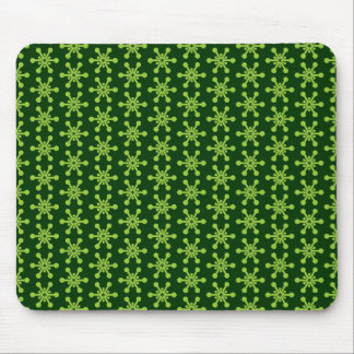 Star Pattern - Green on Dark Green 003300 Mouse Pad