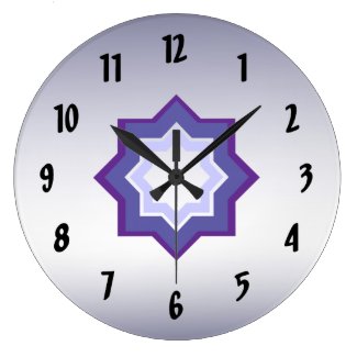 Star Pattern Large Clock