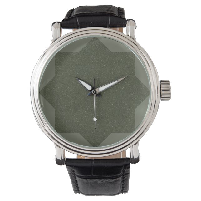 Star Pattern Moss Green eWatch Watch (Front)