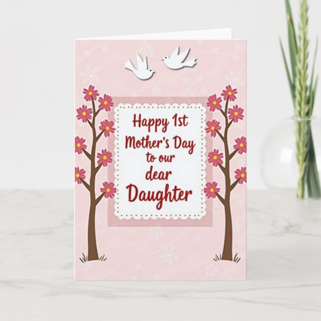 Star Pattern Mothers Day Card (Front)