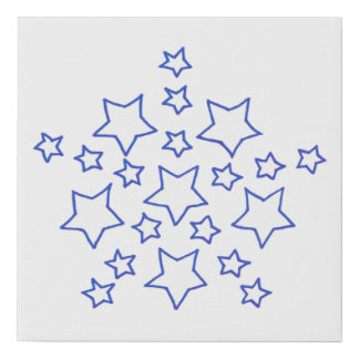 Star Pattern of Stars Painting Activity for Kids Faux Canvas Print
