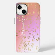 Star pattern peach purple gold gradient