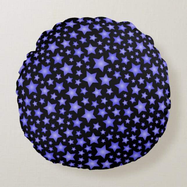 Star pattern round pillow (Front)