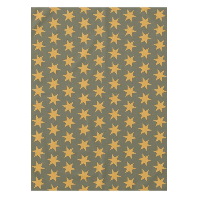 Star Pattern Trending Colors Green Mango Tablecloth (Front)