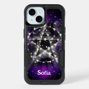 Star Pentagram Add Name Pentacle Wiccan iPhone 15 Case