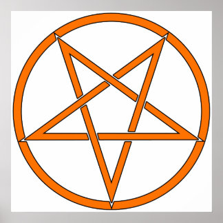 Star Pentagram Five 5 Pointed Symbol Classic Comic Poster