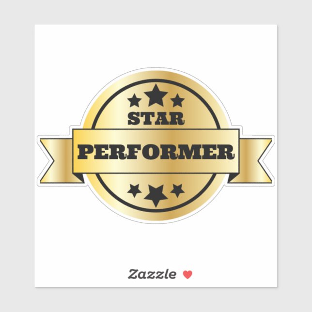 Star Performer Employee Recognition Graduation Sticker (Sheet)