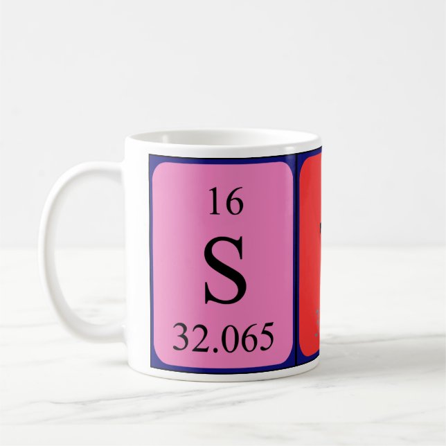 Star periodic table name mug (Left)