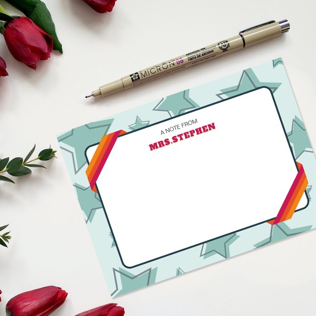 Star Personalized Teacher End of the Year Note Thank You Card (Star Personalized Teacher End of the Year Note Thank You Card)