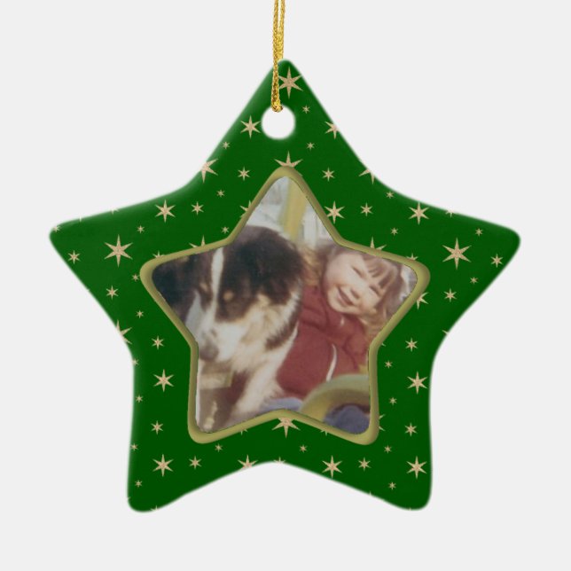 Star photo Christmas ornament (Front)