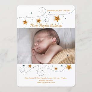 Star Photo Frame Birth Announcement