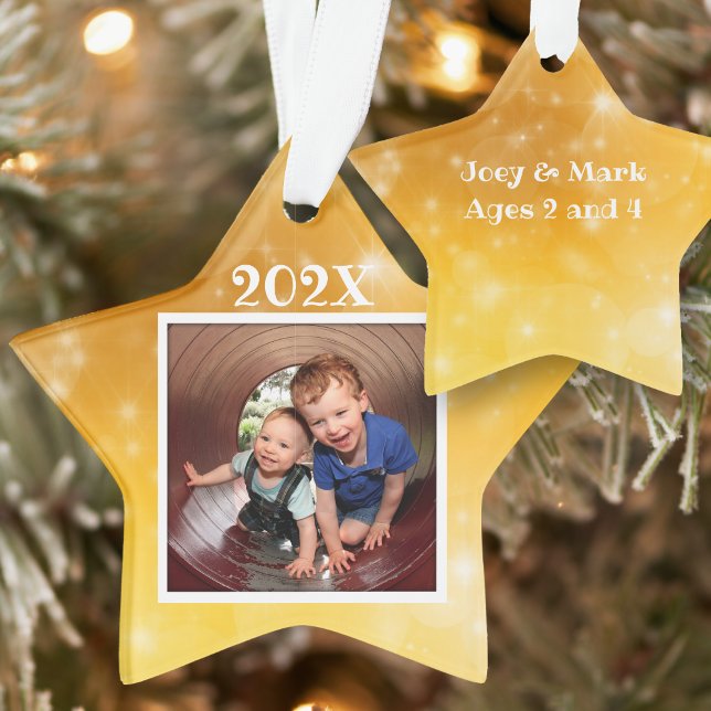 Star Photo Kids Keepsake Dated Christmas Ornament (Creator Uploaded)