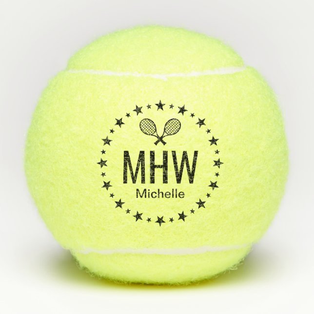 Star Player Custom Tennis Balls (Front)