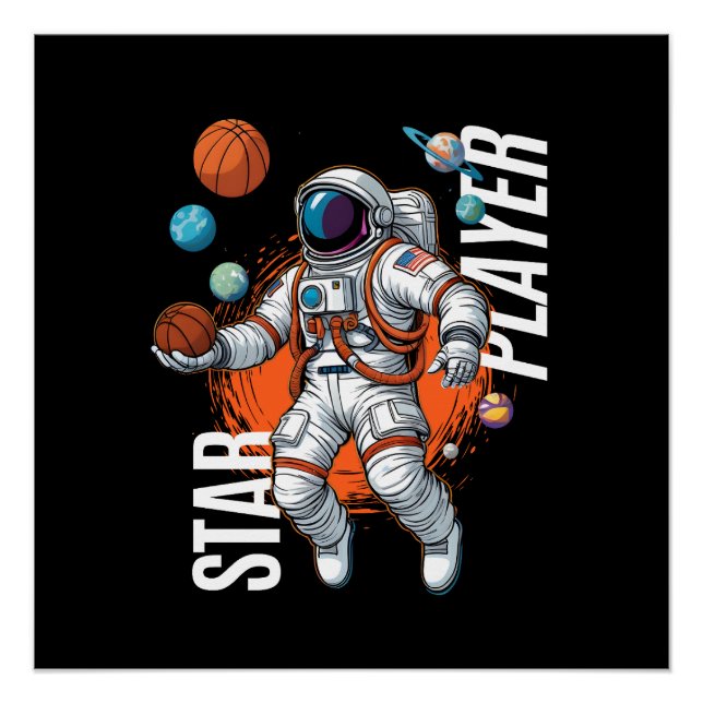 Star Player - Space Basketball Vibes  Poster (Front)