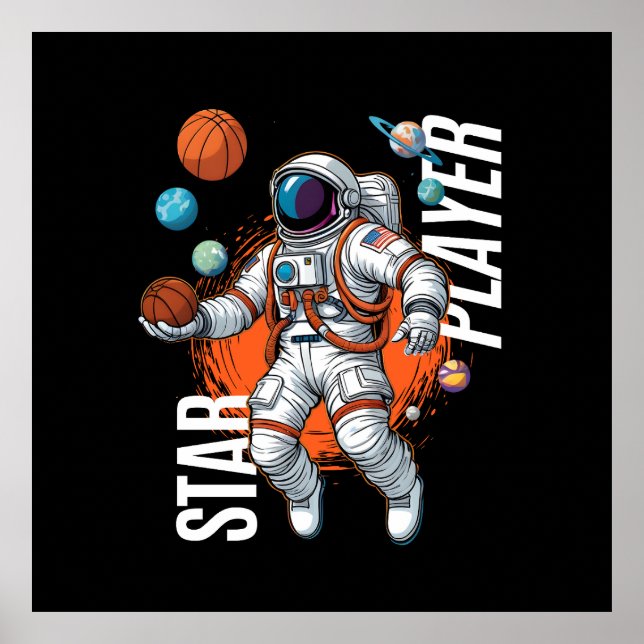 Star Player - Space Basketball Vibes  Poster (Front)