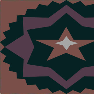 Star print on wooden wall  