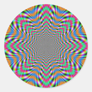 Star Psychedelic Round Sticker