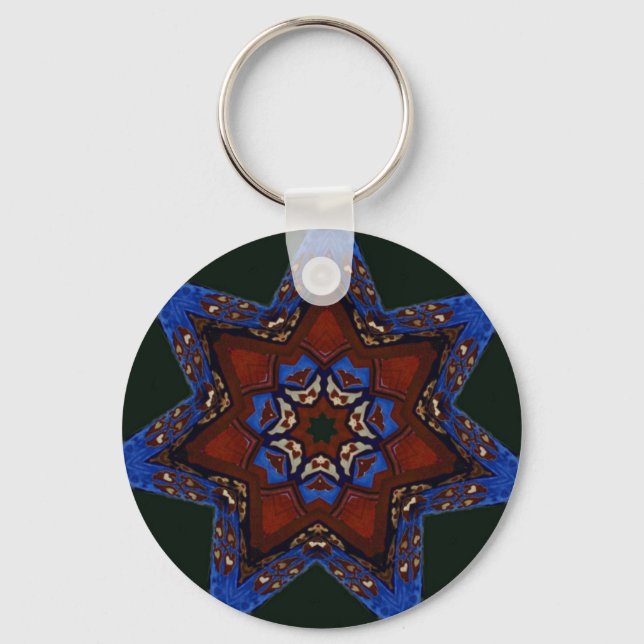 Star Quilt Keychain (Front)
