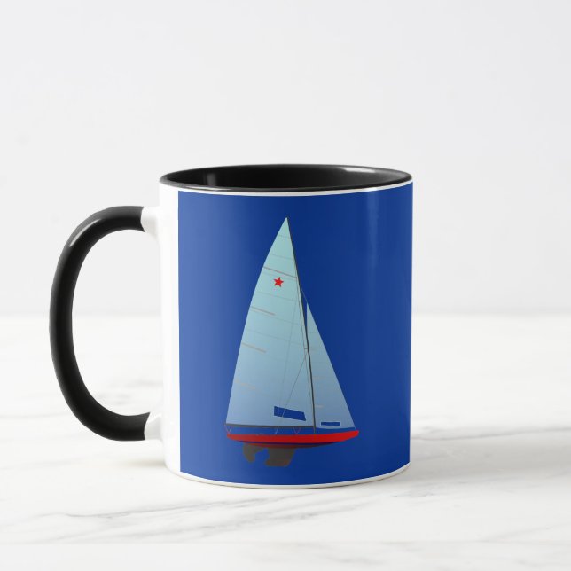 star  Racing Sailboat onedesign Olympic Class Mug (Left)