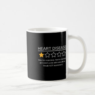 Star Rating Heart Attack Funny Heart Disease Aware Coffee Mug
